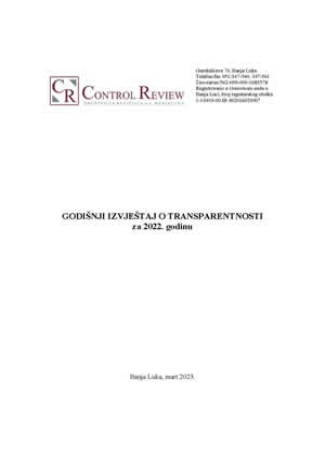 Izvještaj o transparentnosti za 2022. godinu