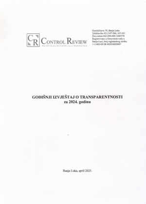 Izvještaj o transparentnosti za 2024. godinu